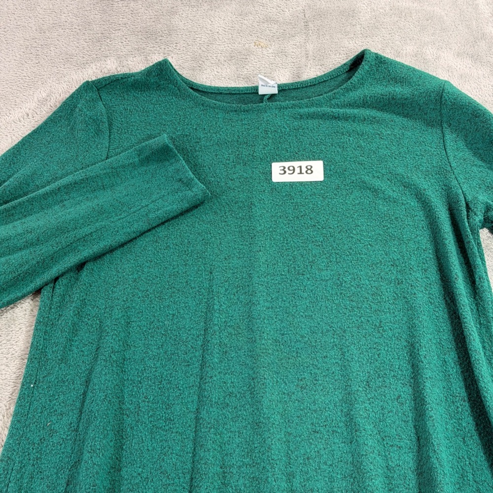 Old Navy LS Knit Swing Dress Womens Small Victorian Jade Green A-Line 610628-03